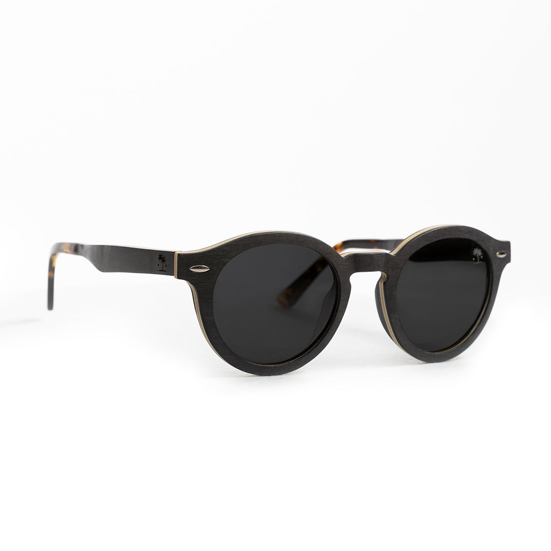 Dark Wood Polarized with Acetate Tips: Black