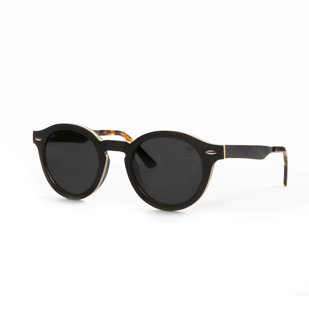 Dark Wood Polarized with Acetate Tips: Black