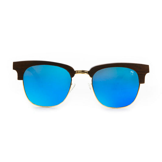 Classic Clubmaster with Polarized Lens: Blue
