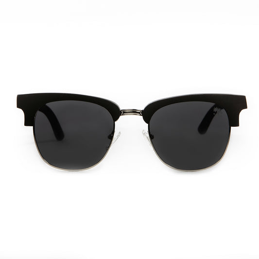 Classic Clubmaster with Polarized Lens: Black